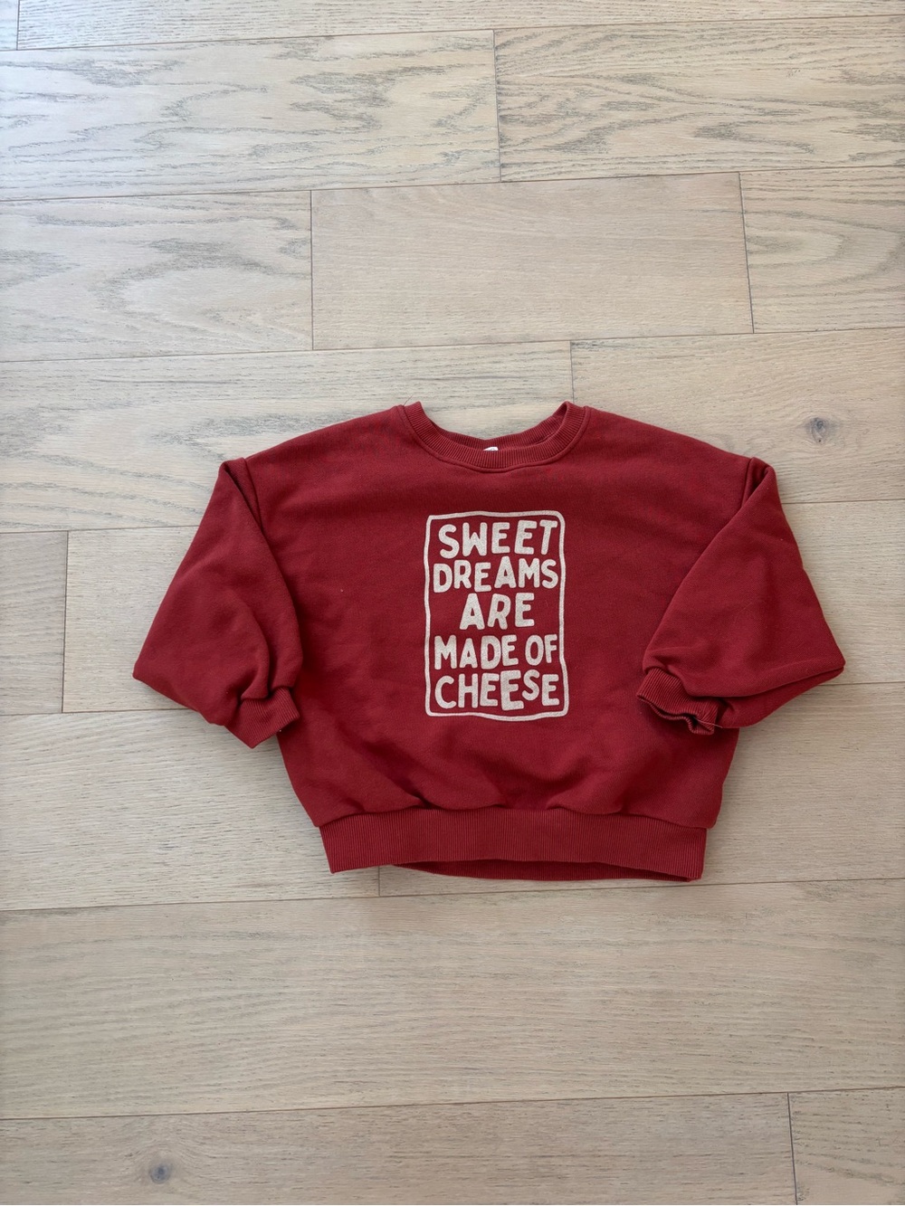 The August people red graphic sweatshirt, size M